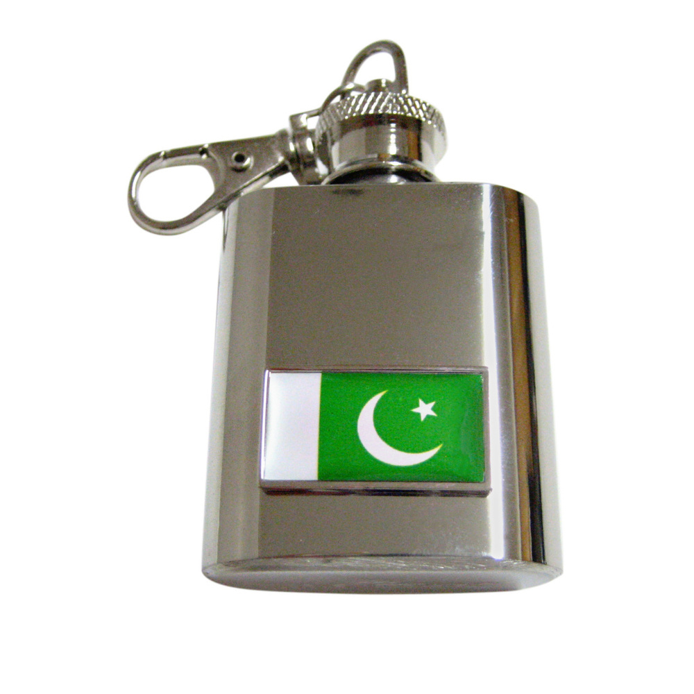 Thin Bordered Pakistan Flag Keychain Flask - image 1